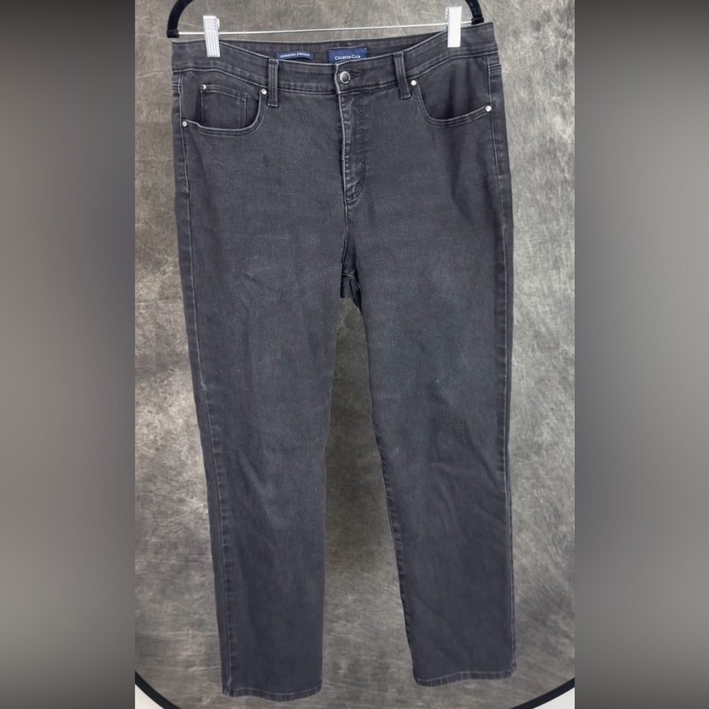 Charter Club Straight Jeans | 4S | Faded Black | High Rise | 5 Pocket